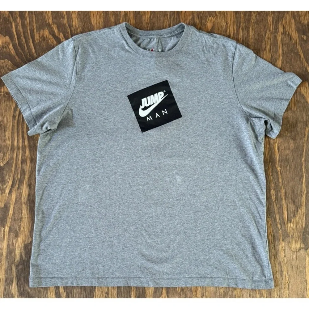 Jordan Jumpman Man Tee XXL Gray Nike Air Graphic T-Shirt